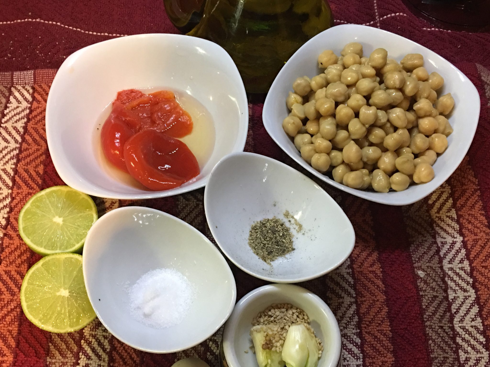 Ingredientes para preparar Hummus